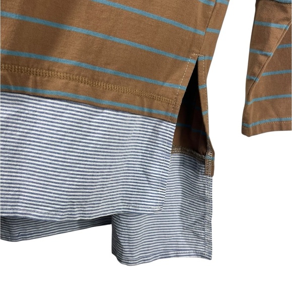 DAVI & DANI Patchwork Collared Button Down Blouse Size Medium - Picture 5 of 7